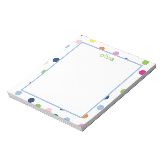 Polka Dot Notepad Notizblock (Rotiert)