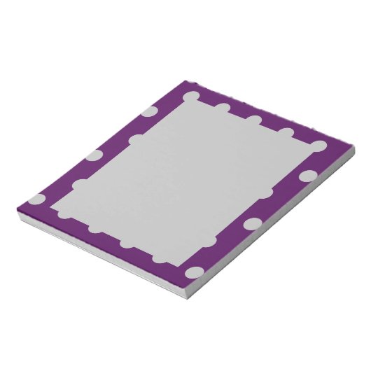 Polka Dot Notepad (Plum & Silver) Notizblock (Rotiert)