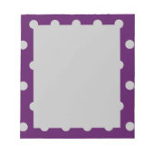 Polka Dot Notepad (Plum & Silver) Notizblock (Vorderseite)