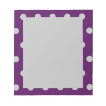 Polka Dot Notepad (Plum & Silver)