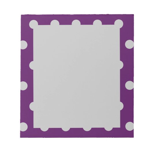 Polka Dot Notepad (Plum & Silver) Notizblock (Vorderseite)