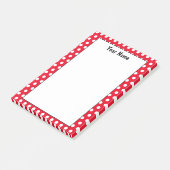 Polka Dot Notes in Classic Red and White Individue Post-it Klebezettel (angewinkelt)