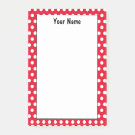 Polka Dot Notes in Classic Red and White Individue Post-it Klebezettel