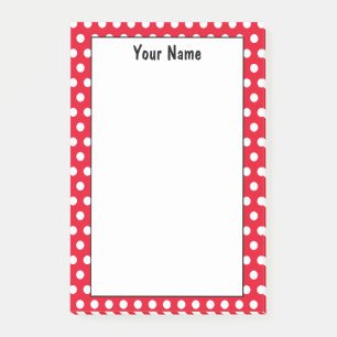 Polka Dot Notes in Classic Red and White Individue Post-it Klebezettel