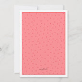 Polka Dot Nummer 8 Einladung (Rückseite)