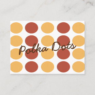 Polka Dot Orange Brown Polka Dot Visitenkarte