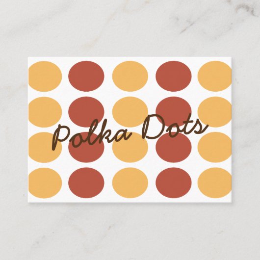 Polka Dot Orange Brown Polka Dot Visitenkarte (Vorderseite)