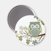 Polka Dot Owl in Tree Magnet (Vorderseite/Rückseite)