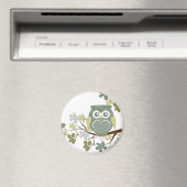 Polka Dot Owl in Tree Magnet (In Situ (Geschirrspüler))