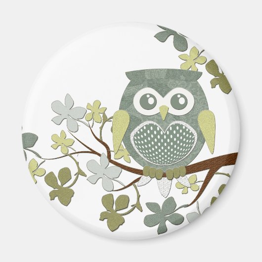 Polka Dot Owl in Tree Magnet (Vorne)