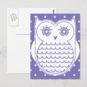 Polka Dot Owl Postkarte (Vorne/Hinten)