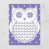 Polka Dot Owl Postkarte (Vorderseite)