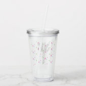 Polka Dot Palm Tree Custom Monogram Acryltrinkbecher (Rückseite)