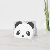 Polka dot panda note card karte (Vorderseite)