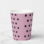 Polka Dot Paper Cups (rosa und schwarz) Pappbecher (Links)