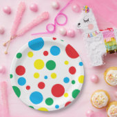 Polka Dot Paper Plate Pappteller (Party)