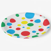 Polka Dot Paper Plate Pappteller (Schrägansicht)