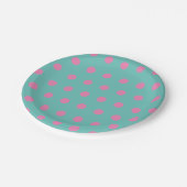 Polka Dot Paper Teller (Aqua & Pink) (Schrägansicht)