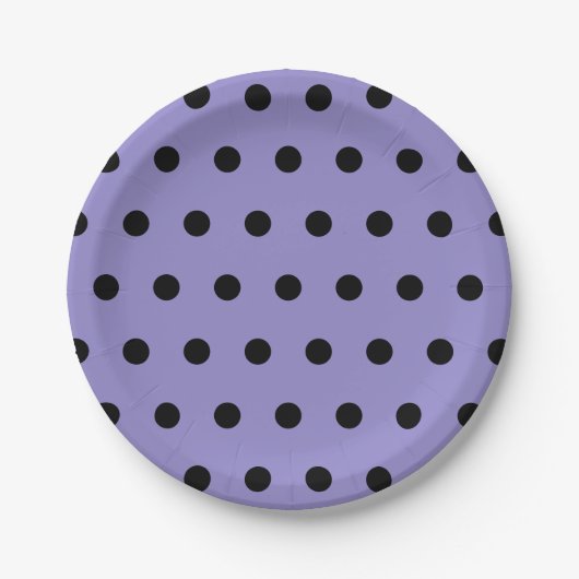 Polka Dot Paper Teller (Lavendel & Black) (Vorderseite)