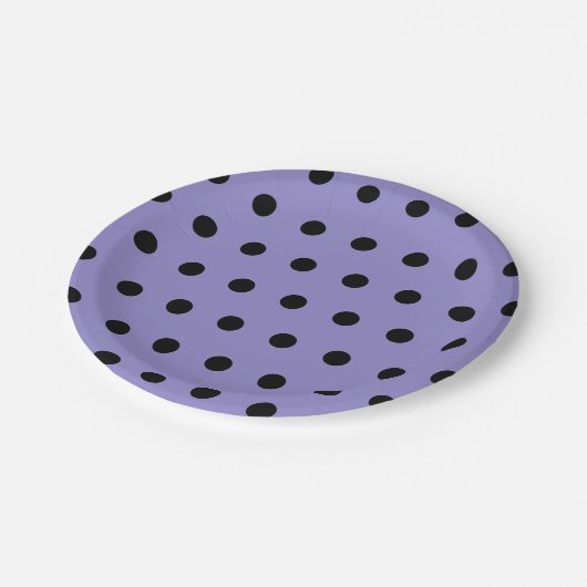 Polka Dot Paper Teller (Lavendel & Black) (Schrägansicht)