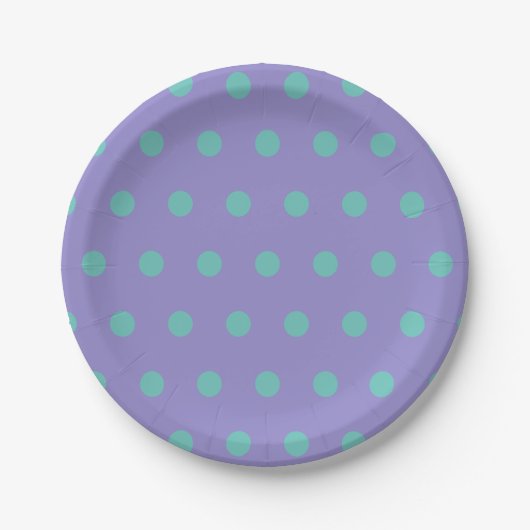 Polka Dot Paper Teller (Lavender & Aqua) (Vorderseite)
