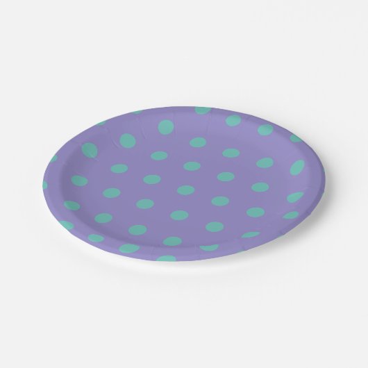 Polka Dot Paper Teller (Lavender & Aqua) (Schrägansicht)