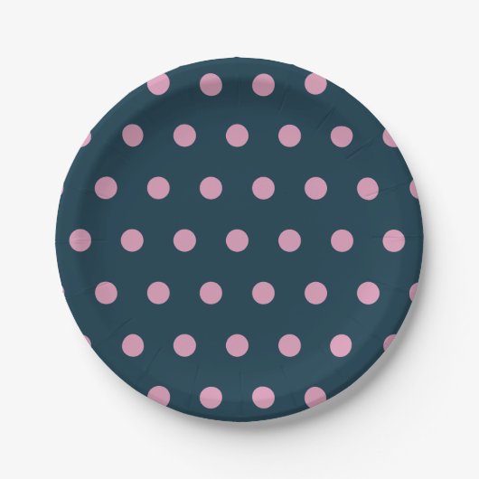 Polka Dot Paper Teller (Mitternacht blau und weich (Vorderseite)