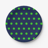 Polka Dot Paper Teller (Navy Blue & Lime Green) (Vorderseite)