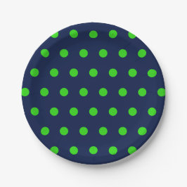 Polka Dot Paper Teller (Navy Blue & Lime Green)
