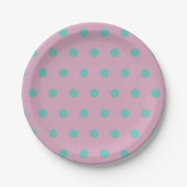 Polka Dot Paper Teller (Pink & Aqua) (Vorderseite)