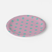 Polka Dot Paper Teller (Pink & Aqua) (Schrägansicht)