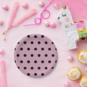 Polka Dot Paper Teller (rosa und schwarz) (Party)