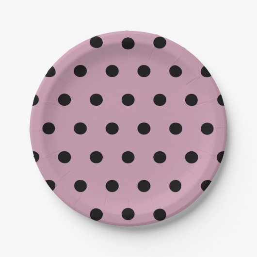 Polka Dot Paper Teller (rosa und schwarz) (Vorderseite)