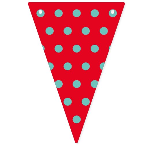 Polka Dot Party Banner (Red & Aqua) (Erste Fahne)