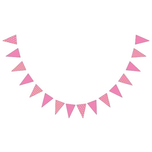 Polka Dot Party Banner (rosa und weich gelb) (Alle)