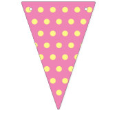 Polka Dot Party Banner (rosa und weich gelb) (Dritte Fahne)