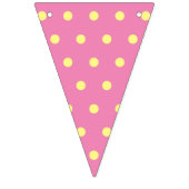 Polka Dot Party Banner (rosa und weich gelb) (Erste Fahne)