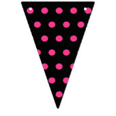 Polka Dot Party Banner (Schwarz & Neon Pink) (Erste Fahne)