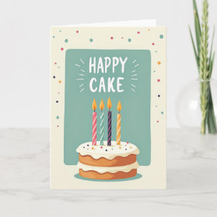 Polka Dot Party Cake Karte