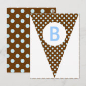 Polka Dot Party Flag Banner Post Card Postkarte (Vorne/Hinten)