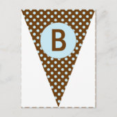 Polka Dot Party Flag Banner Post Card Postkarte (Vorderseite)