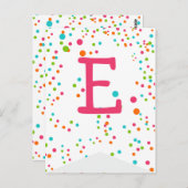 Polka Dot Party Flag Banner Post Card Postkarte (Vorne/Hinten)