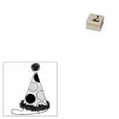 Polka Dot Party Geburtstag Silvesterfeier Gummistempel (Stempel)