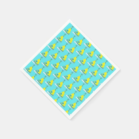 Polka Dot Party Happy Birthday Celebration Serviette (Ecke)