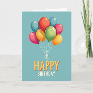 Polka Dot Party Luftballons Karte