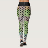 Polka Dot Pastel Kariert Leggings (Rückseite)