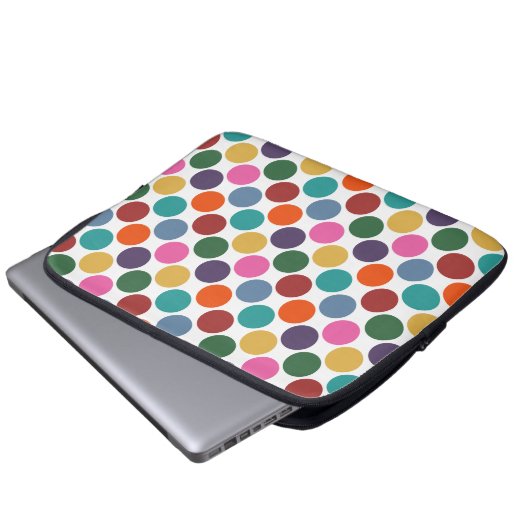 Polka Dot Pattern 13" Notebook-Sieb Laptopschutzhülle (Vorne Knopf)