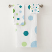 Polka dot pattern badhandtuch set (Insitu)