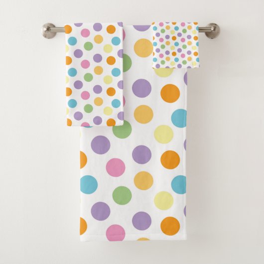 Polka Dot Pattern Badhandtuch Set (Insitu)