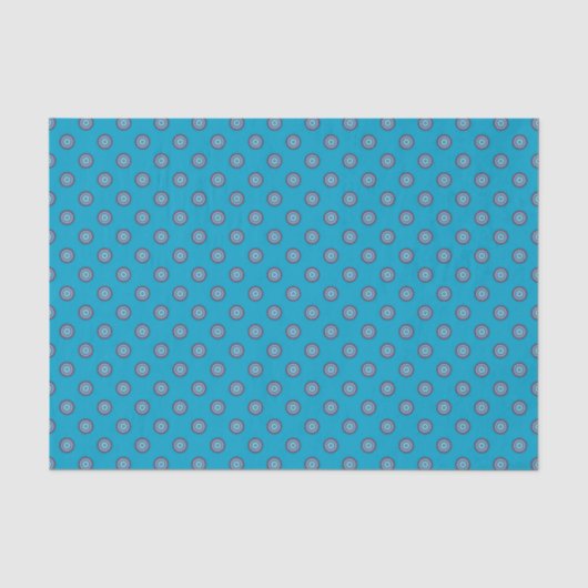 Polka Dot Pattern - Blau Pink Seidenpapier (Vorderseite)